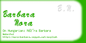barbara mora business card
