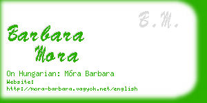 barbara mora business card